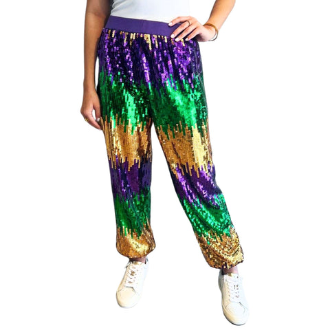 Mardi Gras Sequin Jogger