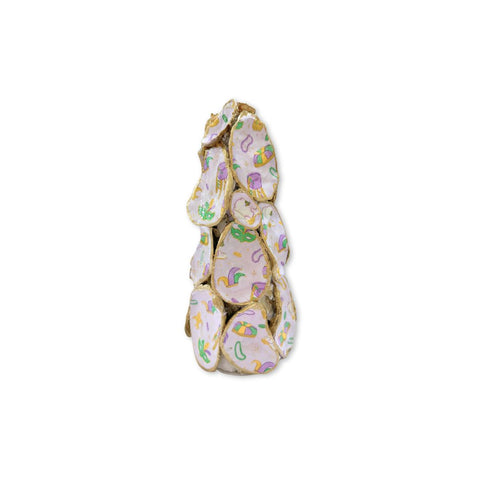 Mardi Gras Decoupage Oyster Christmas Tree- 10"