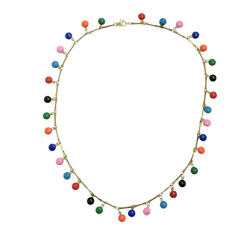 Brass and Enamel Choker Necklace