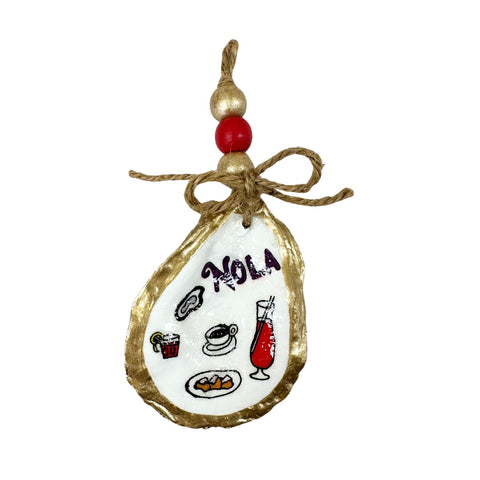 NOLA Decoupage Oyster Ornament