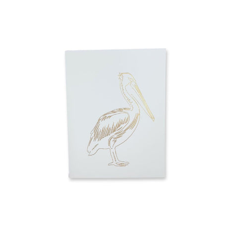 Gold Foiled Pelican Notecard