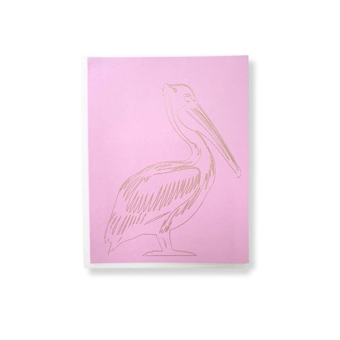 Gold Foiled Pelican Notecard