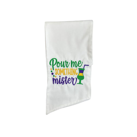 Pour Me Something Mister Embroidered Wreath Sash