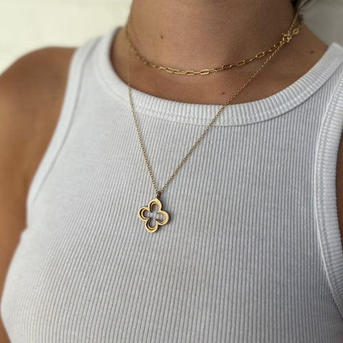 Quatrefoil Pendant Necklace