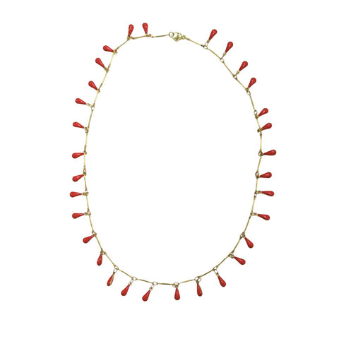Brass and Enamel Choker Necklace