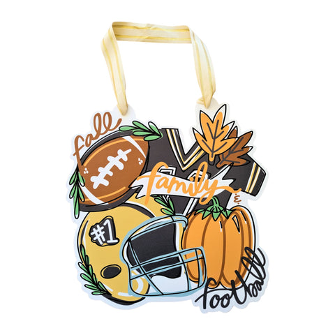 Fall Family Football Door Hanger