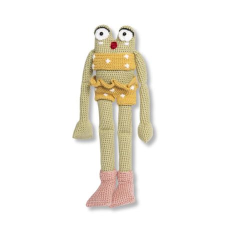 Sally Frog Crochet Doll - 318 Art & Frame