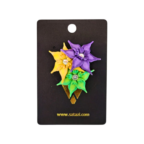 Float Flower Cluster Lapel Pin