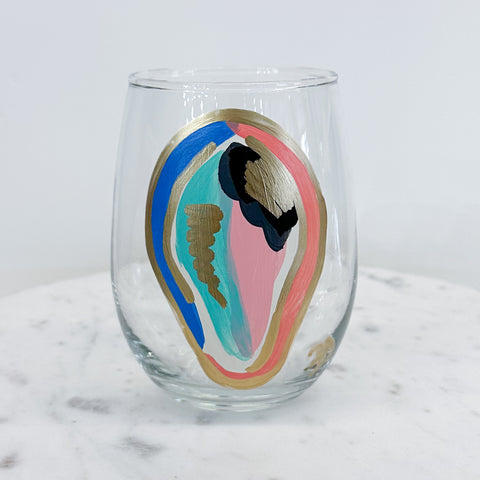 Shell-y Oyster Stemless Wine Glass