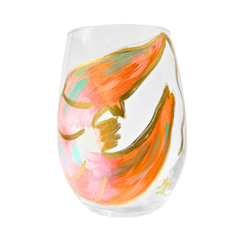 Shrimp Stemless Wine Glass