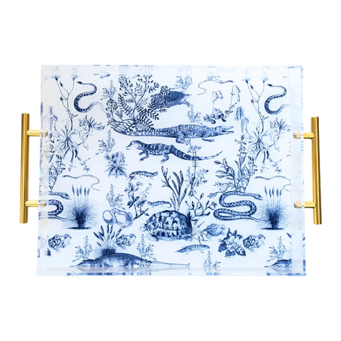 "Swamp Toile" Acrylic Tray