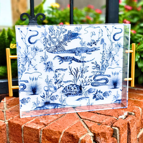 "Swamp Toile" Acrylic Tray