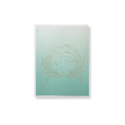 Gold Foiled Crab Card