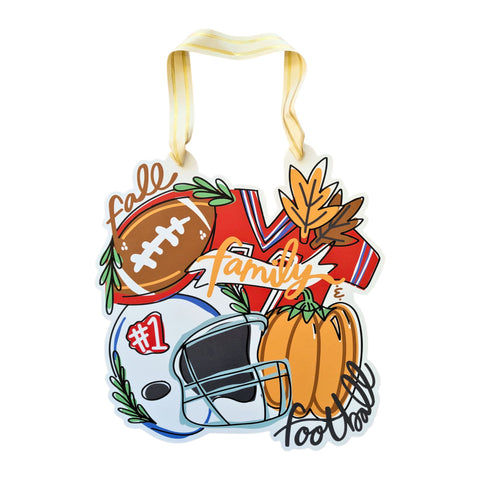 Fall Family Football Door Hanger