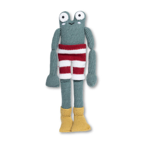 Tommy Frog Crochet Doll - 318 Art & Frame