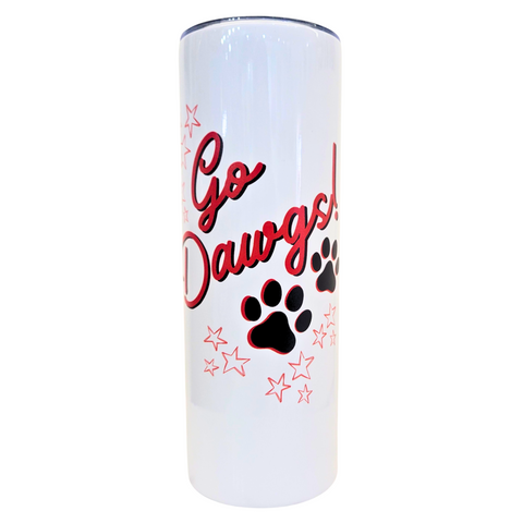 Go Dawgs, Black & Red 20oz Insulated Tumbler