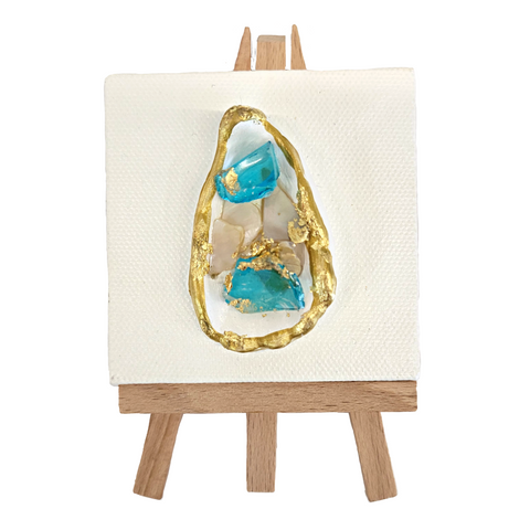 Ceramic Oyster Mini Canvas with Easel