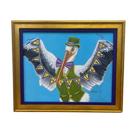 "Happy Mardi Gras" Framed Original