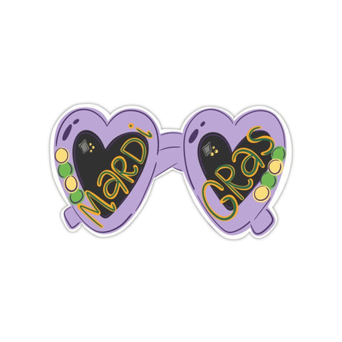 Mardi Gras Sunglass Sticker