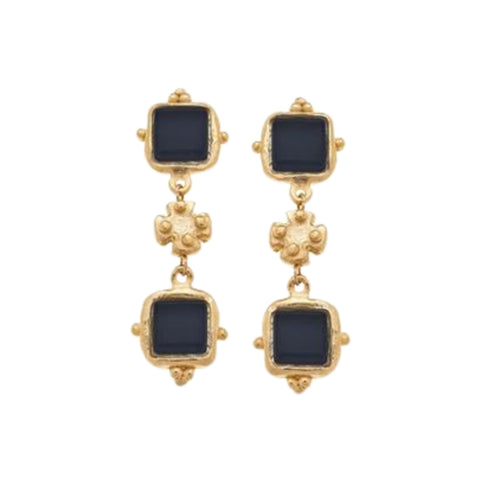 Charlotte French Glass Tier Earrings