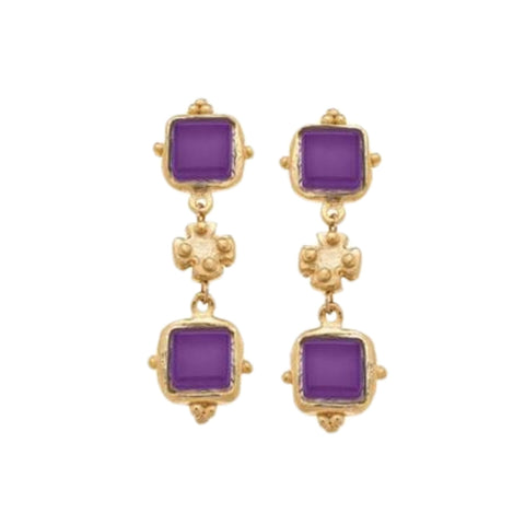 Charlotte French Glass Tier Earrings