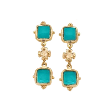 Charlotte French Glass Tier Earrings