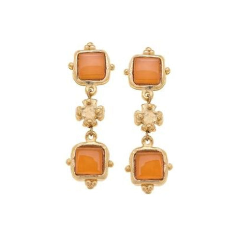 Charlotte French Glass Tier Earrings