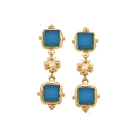 Charlotte French Glass Tier Earrings