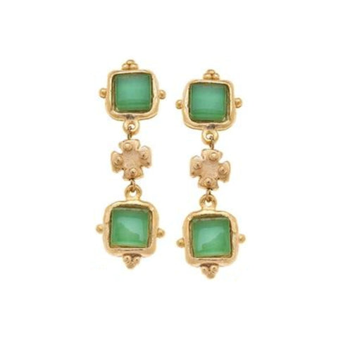 Charlotte French Glass Tier Earrings