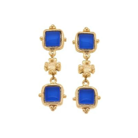 Charlotte French Glass Tier Earrings