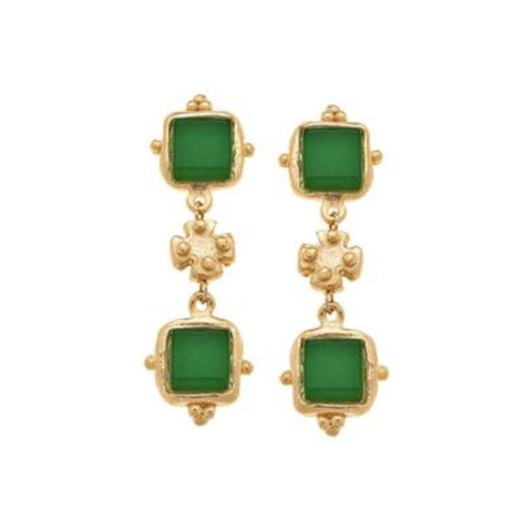 Charlotte French Glass Tier Earrings