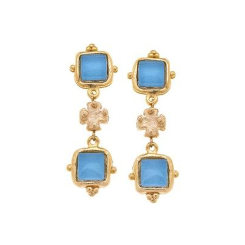 Charlotte French Glass Tier Earrings