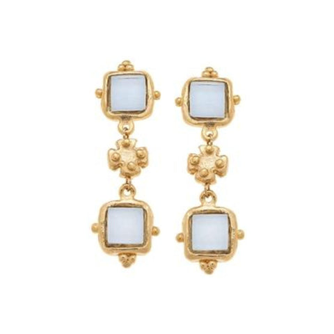 Charlotte French Glass Tier Earrings