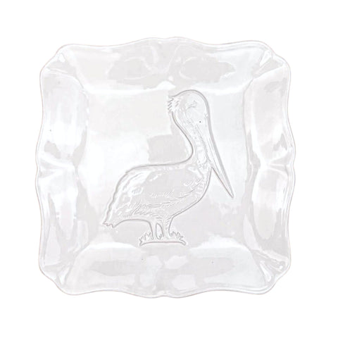 Pelican Embossed Square Platter