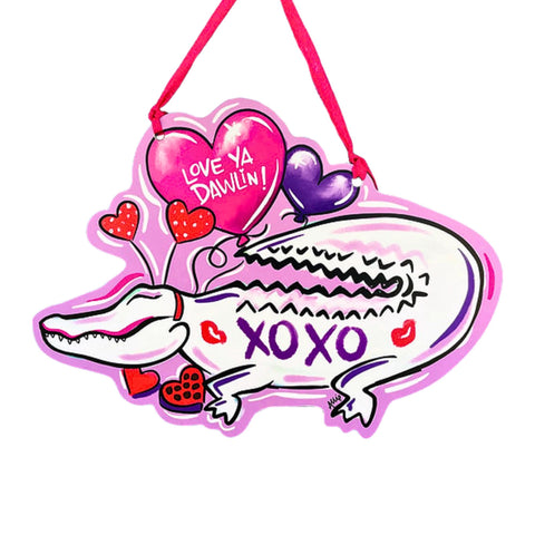 Valentine’s Day Allie-Gator Door Hanger