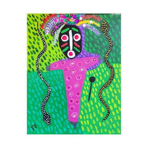 "Voodoo Magic in the Bayou" Mixed-Media on Canvas 8x10