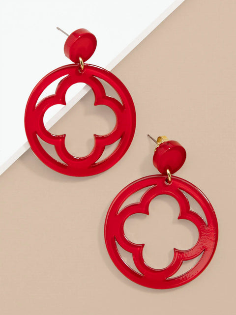 Open Clover Drop Earrings