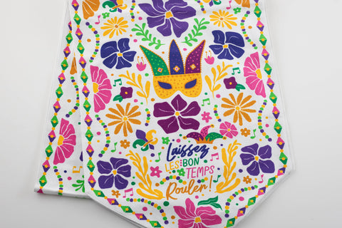 Table Runner - Mardi Gras Flowers