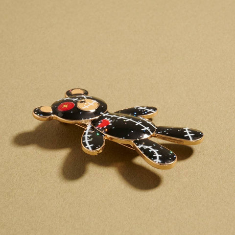 Voodoo Doll Teddy Bear Enamel Brooch Pin Jewelry
