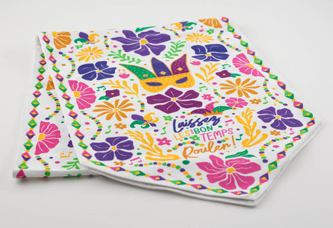 Table Runner - Mardi Gras Flowers