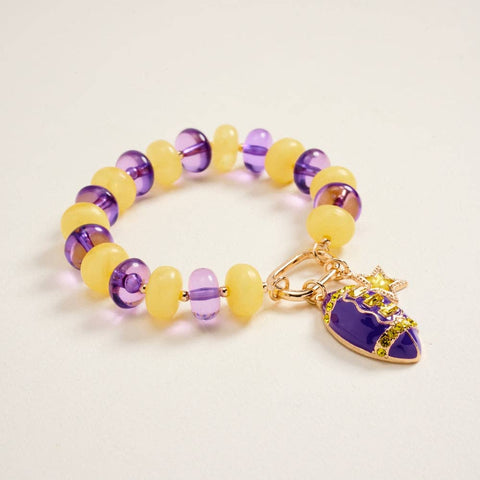 Purple and Gold Gameday Bracelet