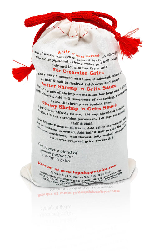 Shrimp and Grits Kit, back of bag - 318 Art & Frame