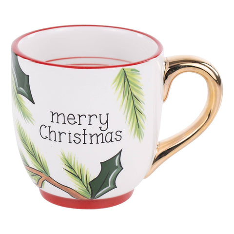 Merry Christmas Red Bird Branches Mug - 318 Art & Frame