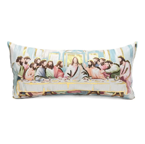 The Lord's Supper Gold Foil Pillow