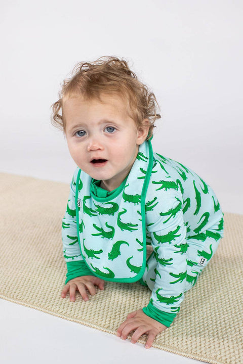 Blue Alligators - Bib Set