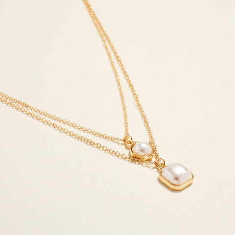 Pearl Duo Layered Necklace - 318 Art & Frame