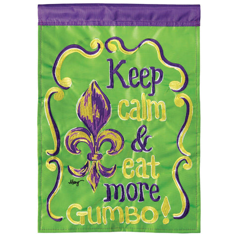Keep Calm & Eat Gumbo Garden Flag