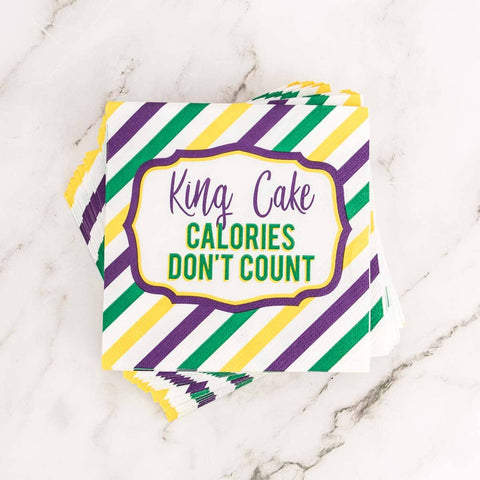 King Cake Calories Cocktail Napkins