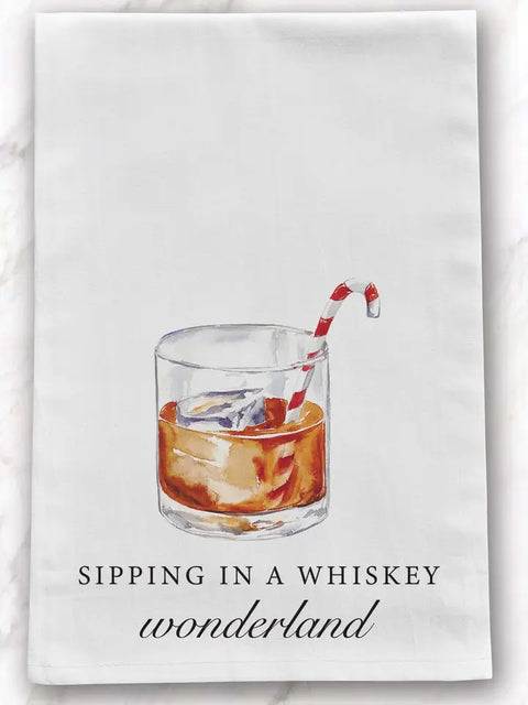 Whiskey Wonderland Tea Towel