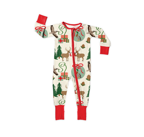 Home for Da Holidays Bamboo Footie Romper